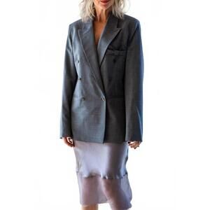 NEW THE GARMENT grand double breasted blazer in grey melange